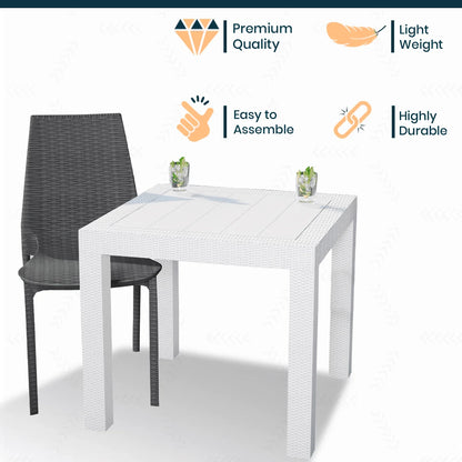 Kent Mid-Century Modern Weave Design 3-Piece Outdoor Patio Dining Set - Elax Furniture