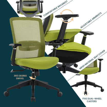Ingram Ergonomic Modern Office Mesh Task Chair With Adjustable Height - Elax Furniture