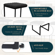 Quincy Leather Bar Stools With Metal Frame - Elax Furniture