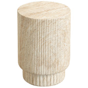 Eden Series Side Table in Fiberstone Round Accent Table for Home, Living Room, Indoor, and Outdoor