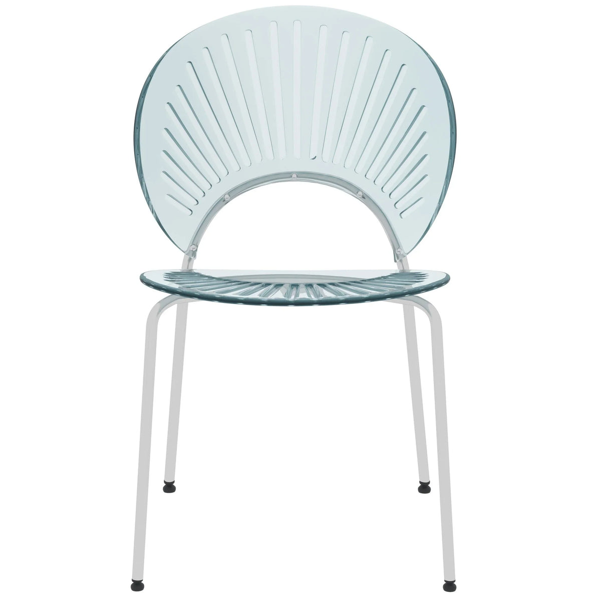 Opulent Modern Plastic Dining Chair in Chrome Metal Legs - Elax Furniture