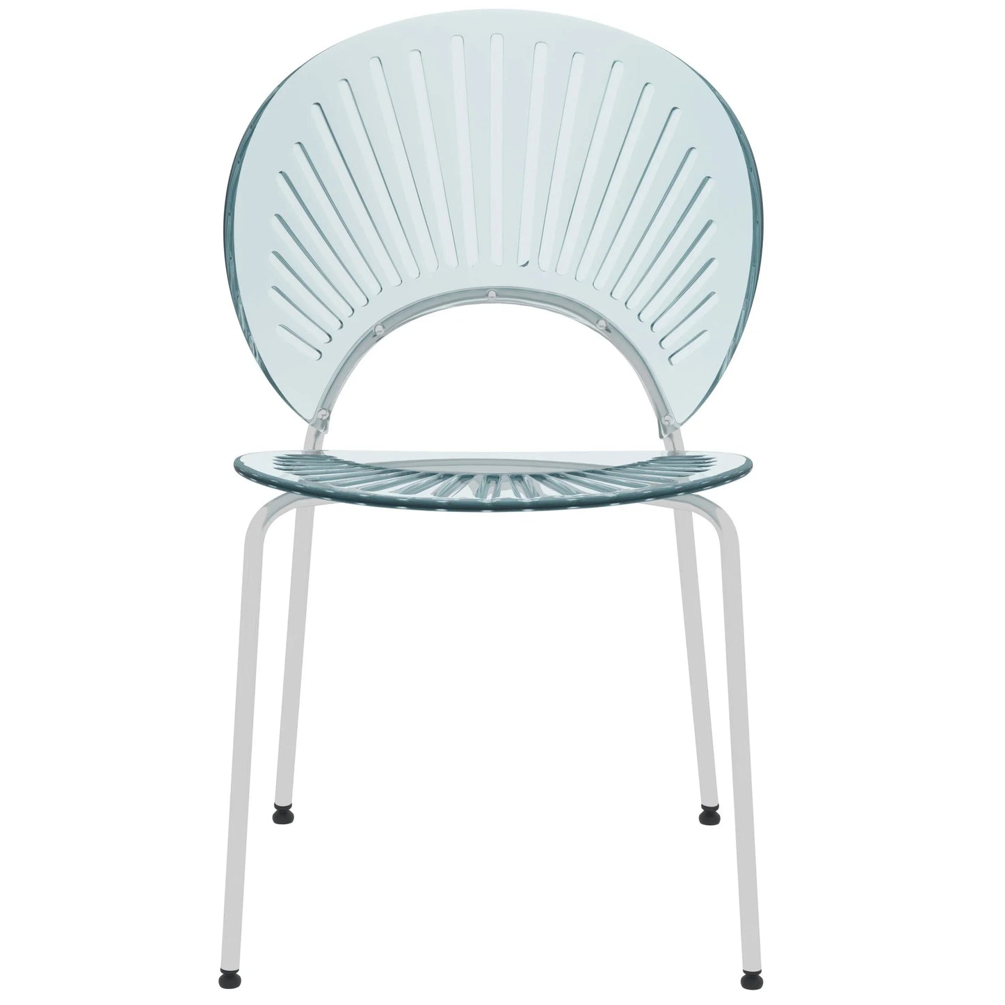 Opulent Modern Plastic Dining Chair in Chrome Metal Legs - Elax Furniture