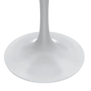 Verve Round Dining Table with MDF/Sintered Stone/Resin Tabletop in White Stainless Steel Pedestal Base - Elax Furniture