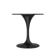 Verve Round Dining Table with MDF/Sintered Stone/Resin Tabletop in Black Stainless Steel Pedestal Base - Elax Furniture