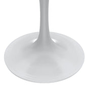 Verve Round Dining Table with MDF/Sintered Stone/Resin Tabletop in White Stainless Steel Pedestal Base - Elax Furniture