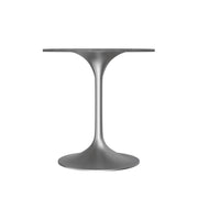 Verve Round Dining Table with MDF/Sintered Stone/Resin Tabletop in Silver Stainless Steel Pedestal Base - Elax Furniture