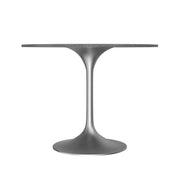 Verve Round Dining Table with MDF/Sintered Stone/Resin Tabletop in Silver Stainless Steel Pedestal Base - Elax Furniture