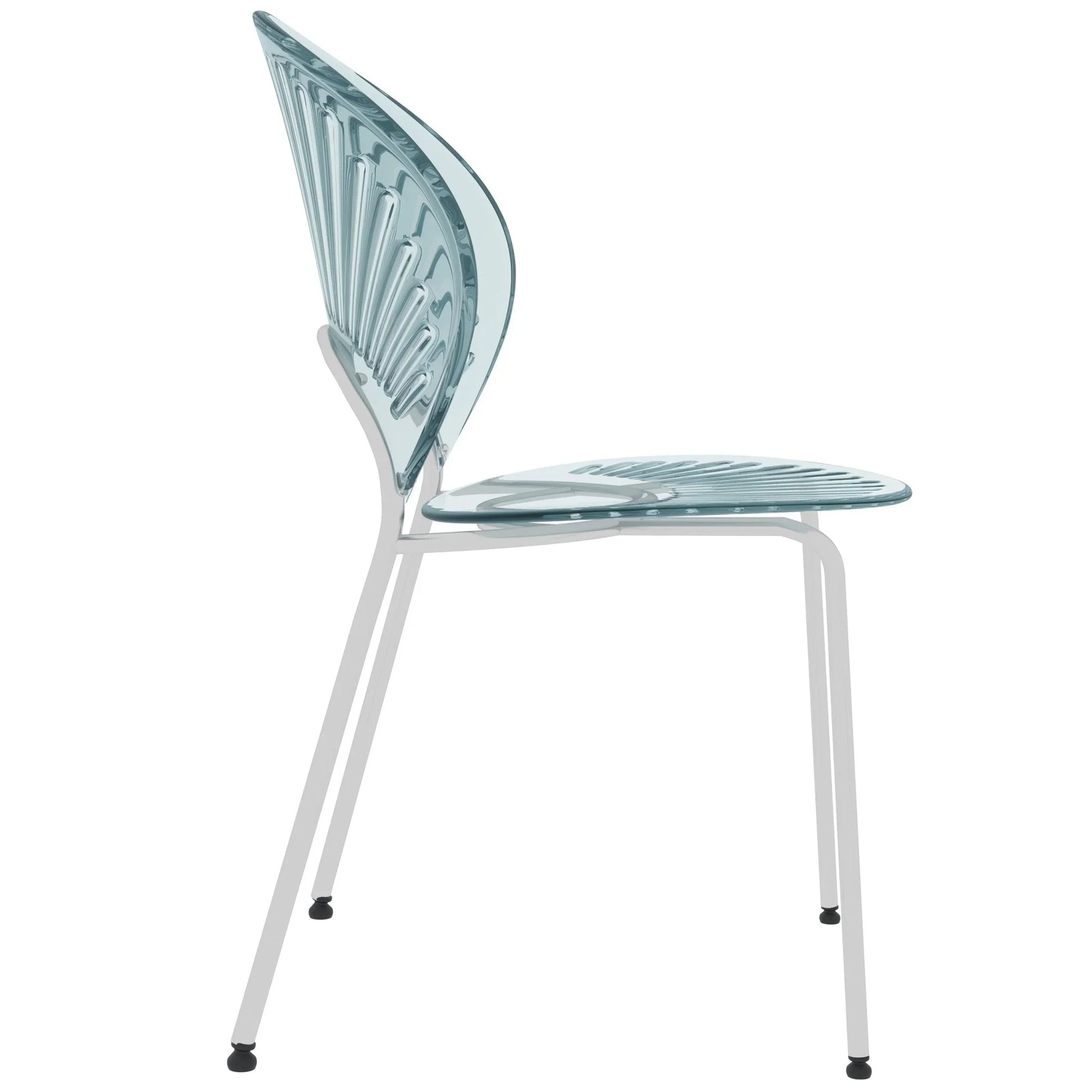 Opulent Modern Plastic Dining Chair in Chrome Metal Legs - Elax Furniture