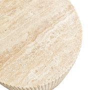 Eden Series Side Table in Fiberstone Round Accent Table for Home, Living Room, Indoor, and Outdoor