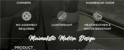 LeisureMod Loft Collection Fiberglass Outdoor Side Table in Moss Grey - Elax Furniture