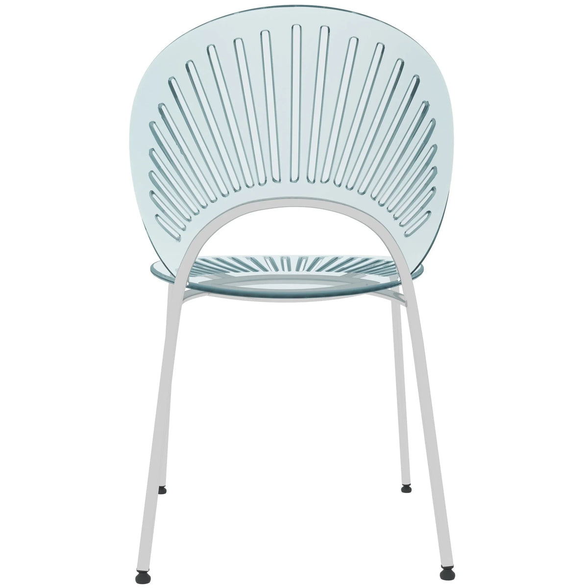Opulent Modern Plastic Dining Chair in Chrome Metal Legs - Elax Furniture