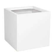 Fern Fiberstone and MGO Clay Mid-Century Modern Square Planter Pot for Indoor and Outdoor - Elax Furniture