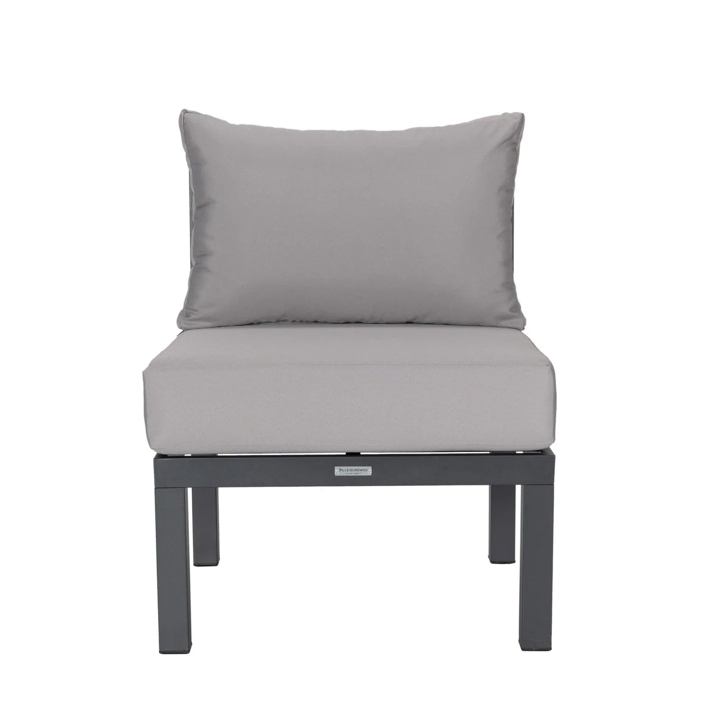 Chelsea 7-Piece Patio Sectional Set in Black Aluminum with Fire Pit Table - Elax Furniture