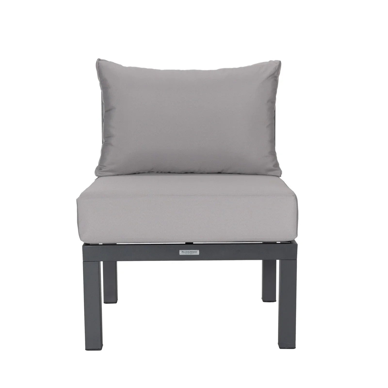 Chelsea 7-Piece Patio Sectional Set in Black Aluminum with Fire Pit Table - Elax Furniture