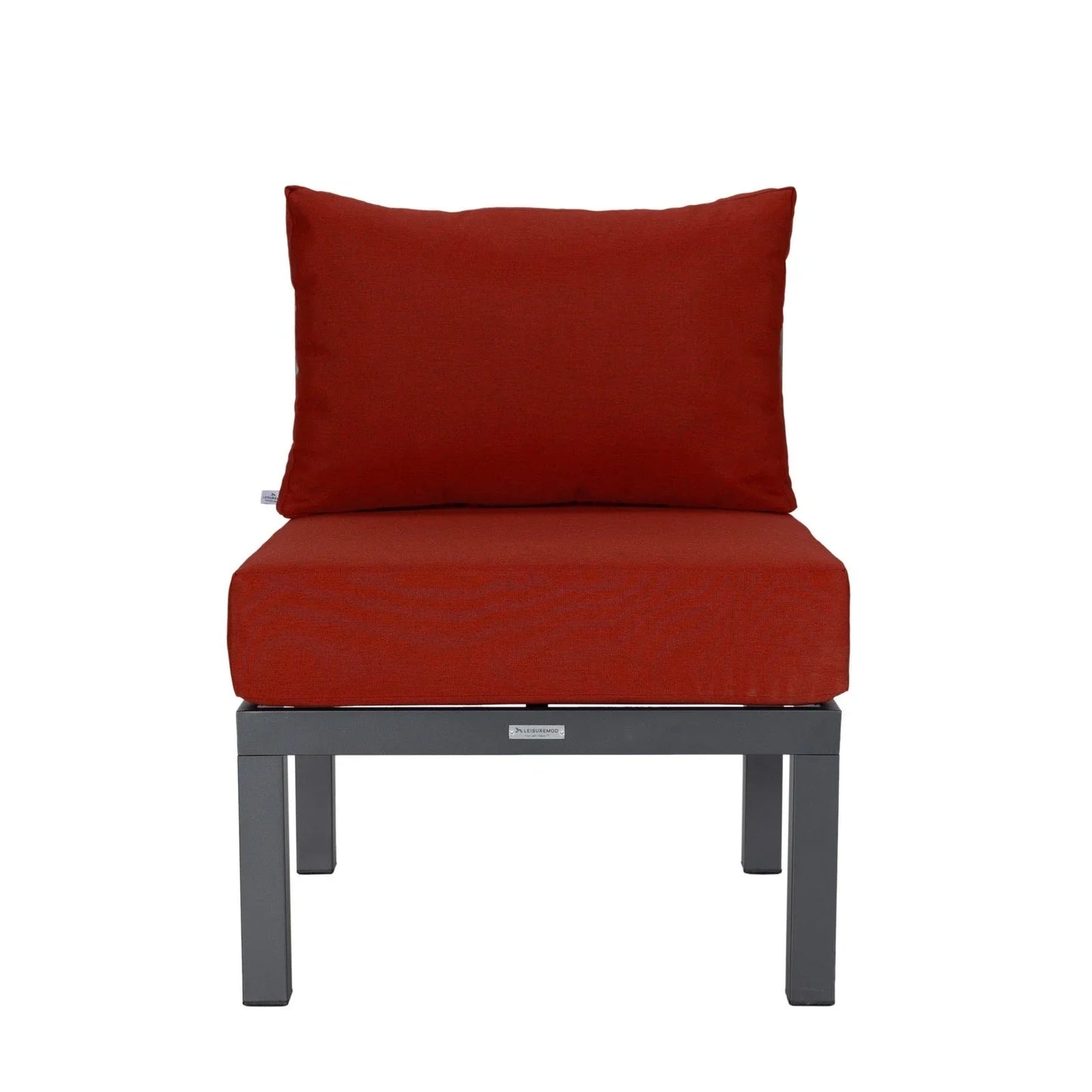 Chelsea 7-Piece Patio Sectional Set in Black Aluminum with Fire Pit Table - Elax Furniture