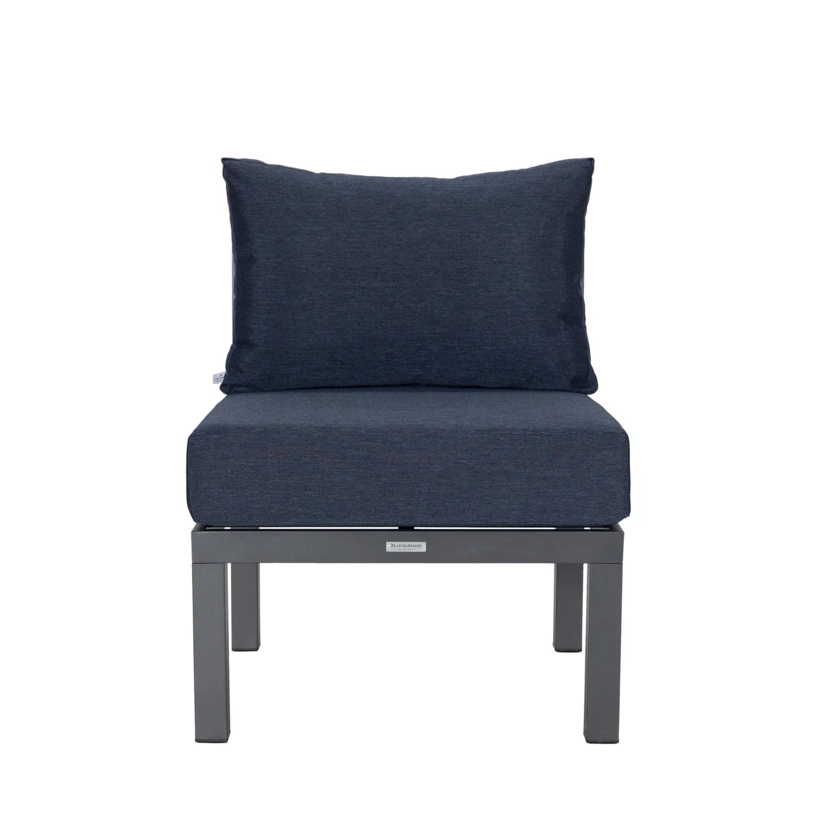 Chelsea 7-Piece Patio Sectional Set in Black Aluminum with Fire Pit Table - Elax Furniture