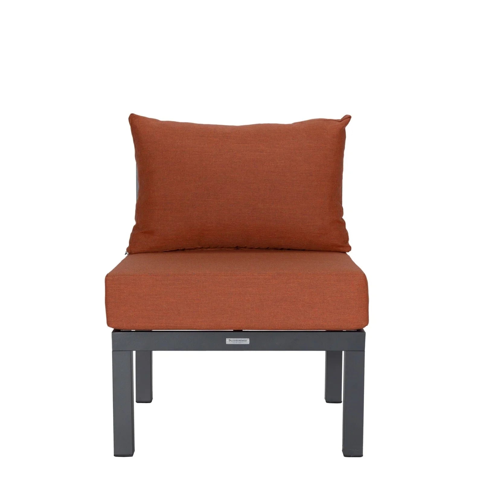 Chelsea 7-Piece Patio Sectional Set in Black Aluminum with Fire Pit Table - Elax Furniture