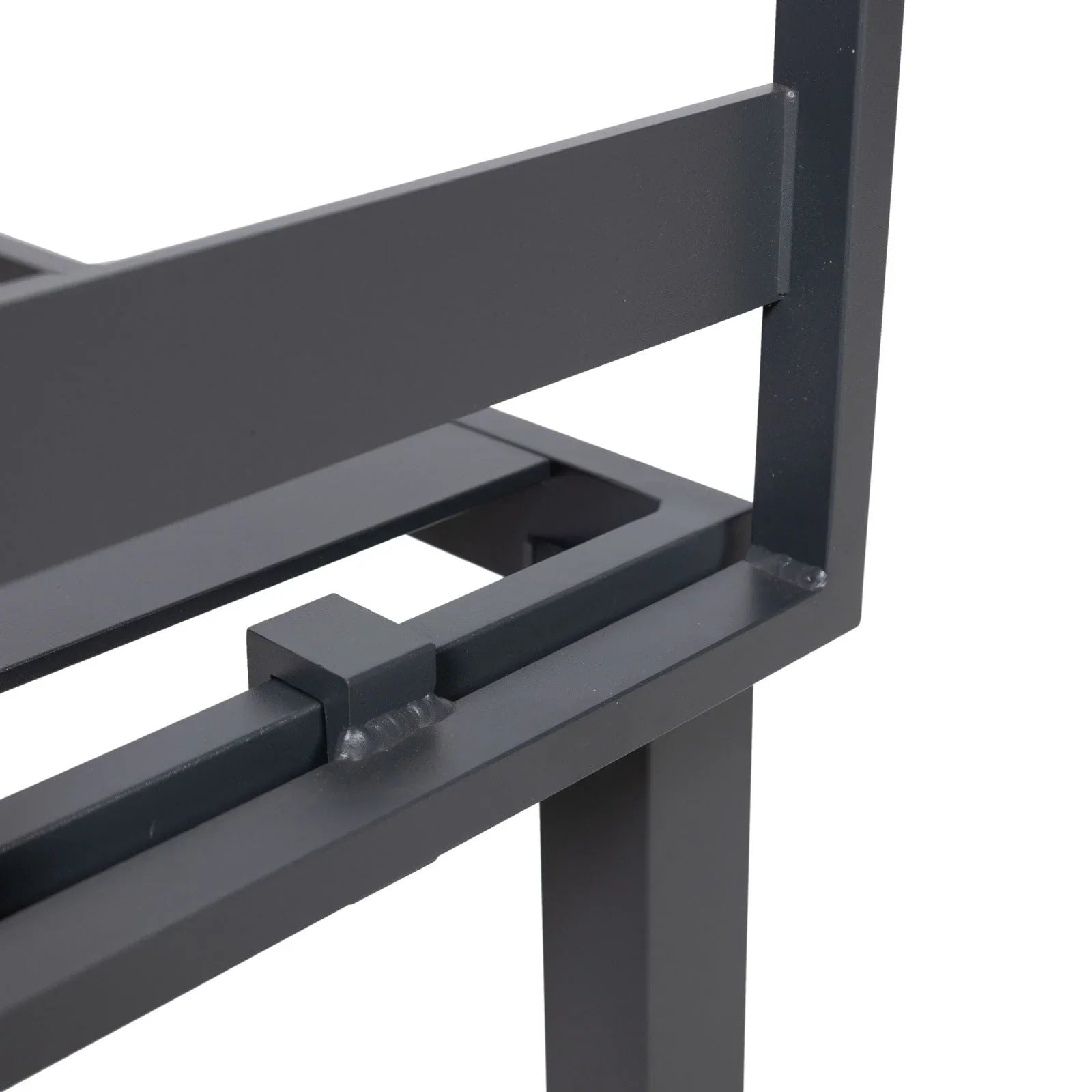 Chelsea 7-Piece Patio Sectional Set in Black Aluminum with Fire Pit Table - Elax Furniture