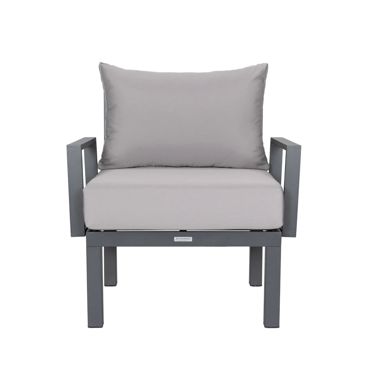 Chelsea 7-Piece Patio Sectional Set in Black Aluminum with Fire Pit Table - Elax Furniture