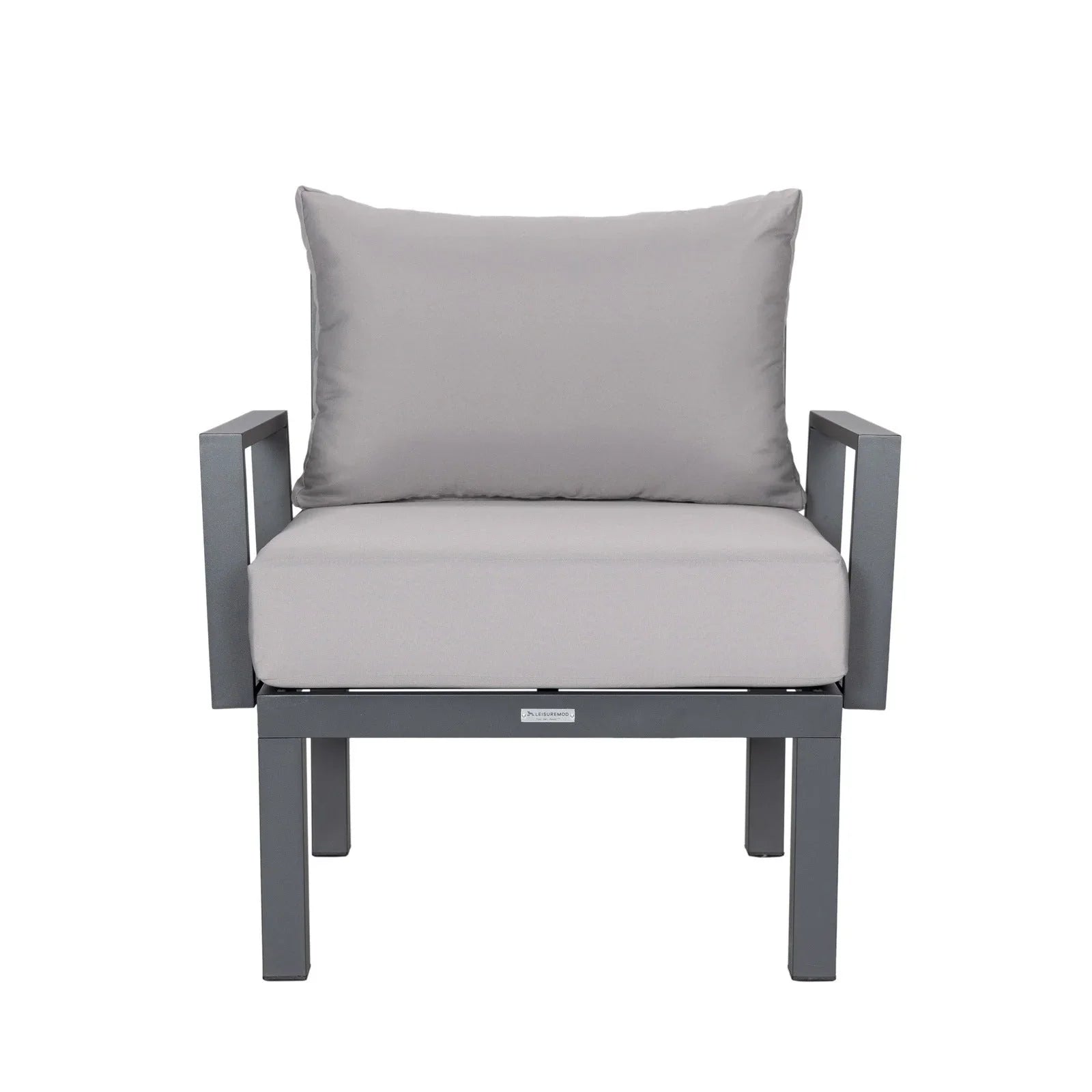 Chelsea 7-Piece Patio Sectional Set in Black Aluminum with Fire Pit Table - Elax Furniture