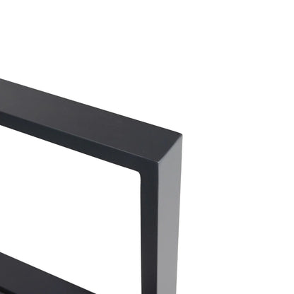 Chelsea 7-Piece Patio Sectional Set in Black Aluminum with Fire Pit Table - Elax Furniture