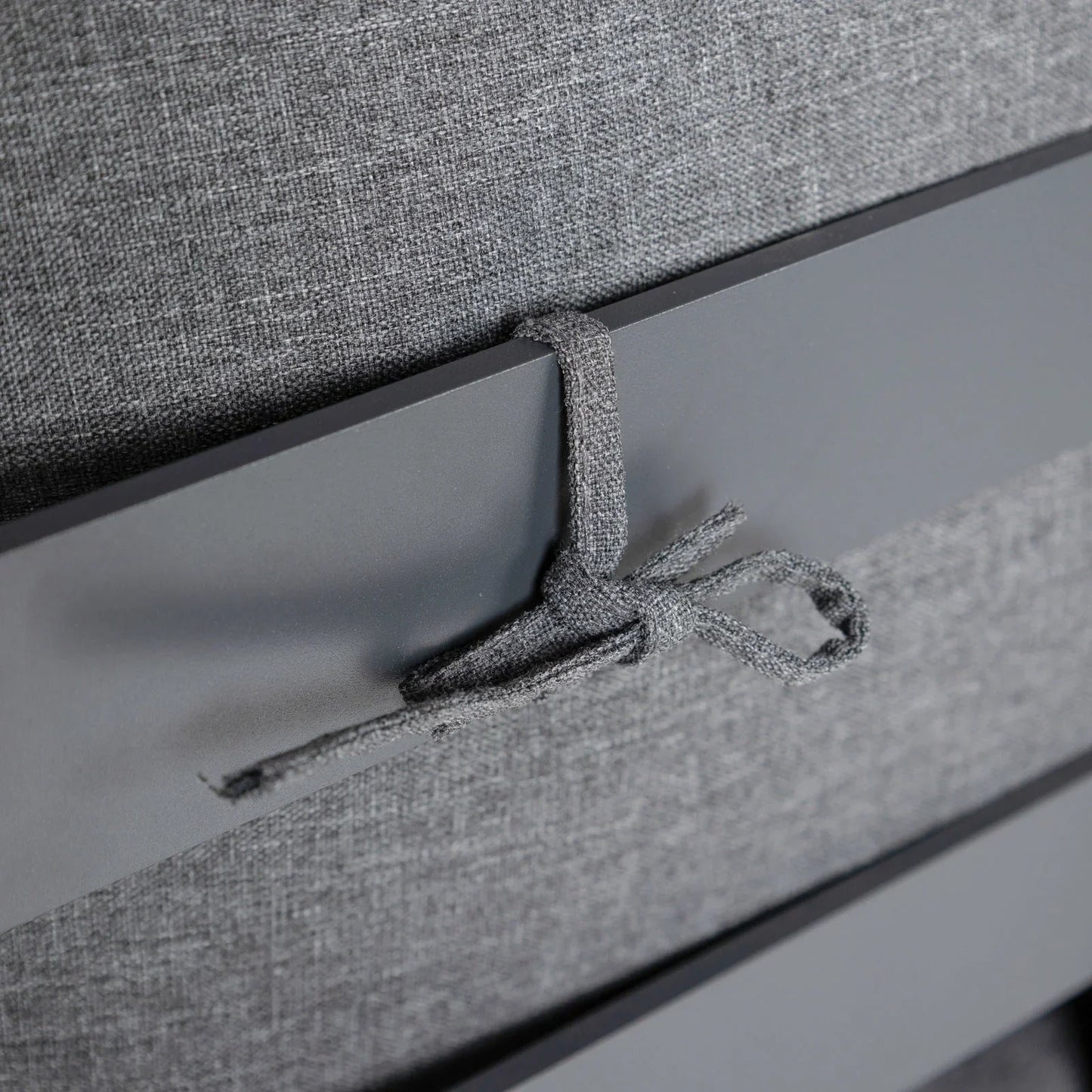 Chelsea 7-Piece Patio Sectional Set in Black Aluminum with Fire Pit Table - Elax Furniture