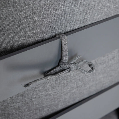 Chelsea 7-Piece Patio Sectional Set in Black Aluminum with Fire Pit Table - Elax Furniture