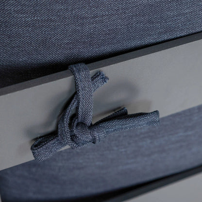 Chelsea 7-Piece Patio Sectional Set in Black Aluminum with Fire Pit Table - Elax Furniture