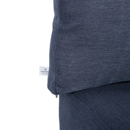 Chelsea 7-Piece Patio Sectional Set in Black Aluminum with Fire Pit Table - Elax Furniture