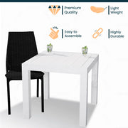 Kent Mid-Century Modern Weave Design 3-Piece Outdoor Patio Dining Set - Elax Furniture