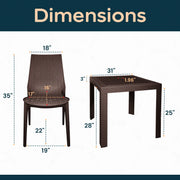 Kent Mid-Century Modern Weave Design 3-Piece Outdoor Patio Dining Set - Elax Furniture