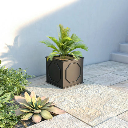 Sprout Modern Square Fiberstone and MGO Clay Planter for Indoor and Outdoor - Elax Furniture