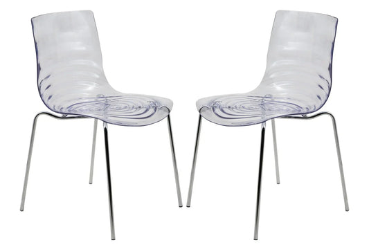 Astor Water Ripple Design Dining Chair Set of 2 - Elax Furniture
