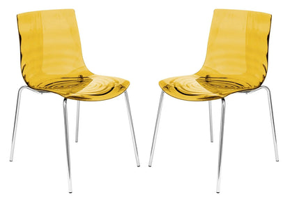 Astor Water Ripple Design Dining Chair Set of 2 - Elax Furniture