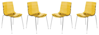 Astor Water Ripple Design Dining Chair Set of 4 - Elax Furniture