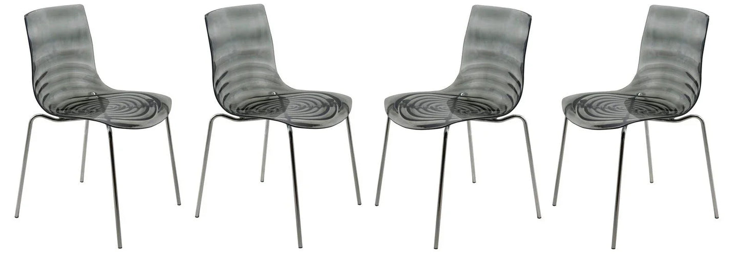Astor Water Ripple Design Dining Chair Set of 4 - Elax Furniture