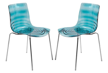 Astor Water Ripple Design Dining Chair Set of 2 - Elax Furniture