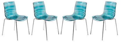 Astor Water Ripple Design Dining Chair Set of 4 - Elax Furniture