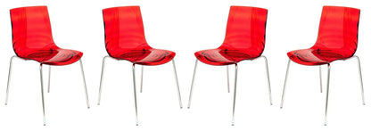 Astor Water Ripple Design Dining Chair Set of 4 - Elax Furniture