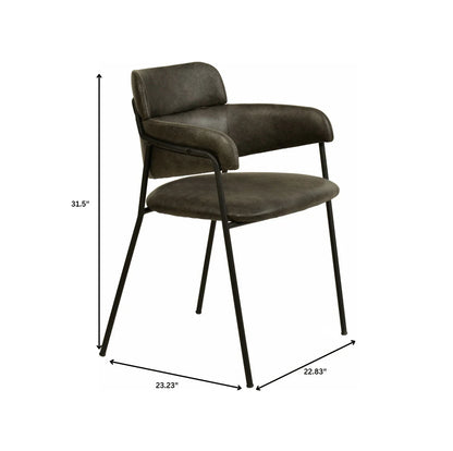 Axis Upholstered Dining Chair with Powder-Coated Stainless Steel Legs Set of 2 - Elax Furniture