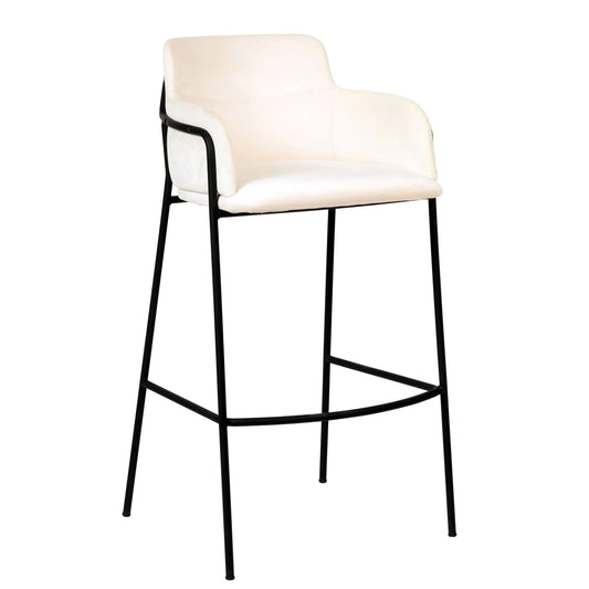 Axis 40" Bar Stool Ergonomic Pub Chair with Powder-Coated Stainless Steel Base and Footrest - Elax Furniture