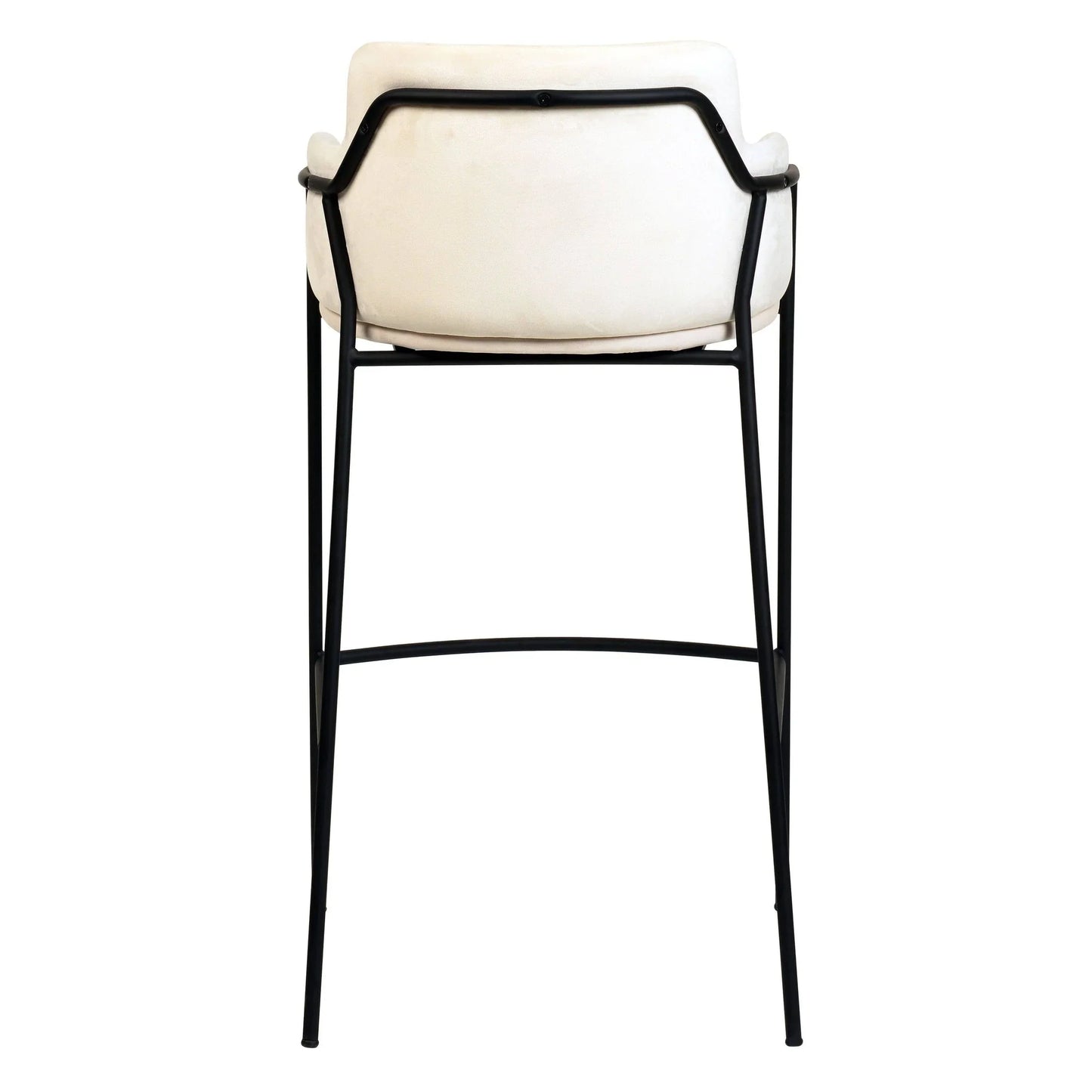 Axis 40" Bar Stool Ergonomic Pub Chair with Powder-Coated Stainless Steel Base and Footrest - Elax Furniture