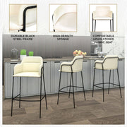 Axis 40" Bar Stool Ergonomic Pub Chair with Powder-Coated Stainless Steel Base and Footrest - Elax Furniture