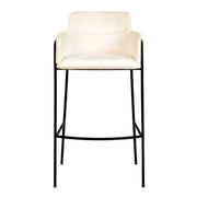 Axis 40" Bar Stool Ergonomic Pub Chair with Powder-Coated Stainless Steel Base and Footrest - Elax Furniture