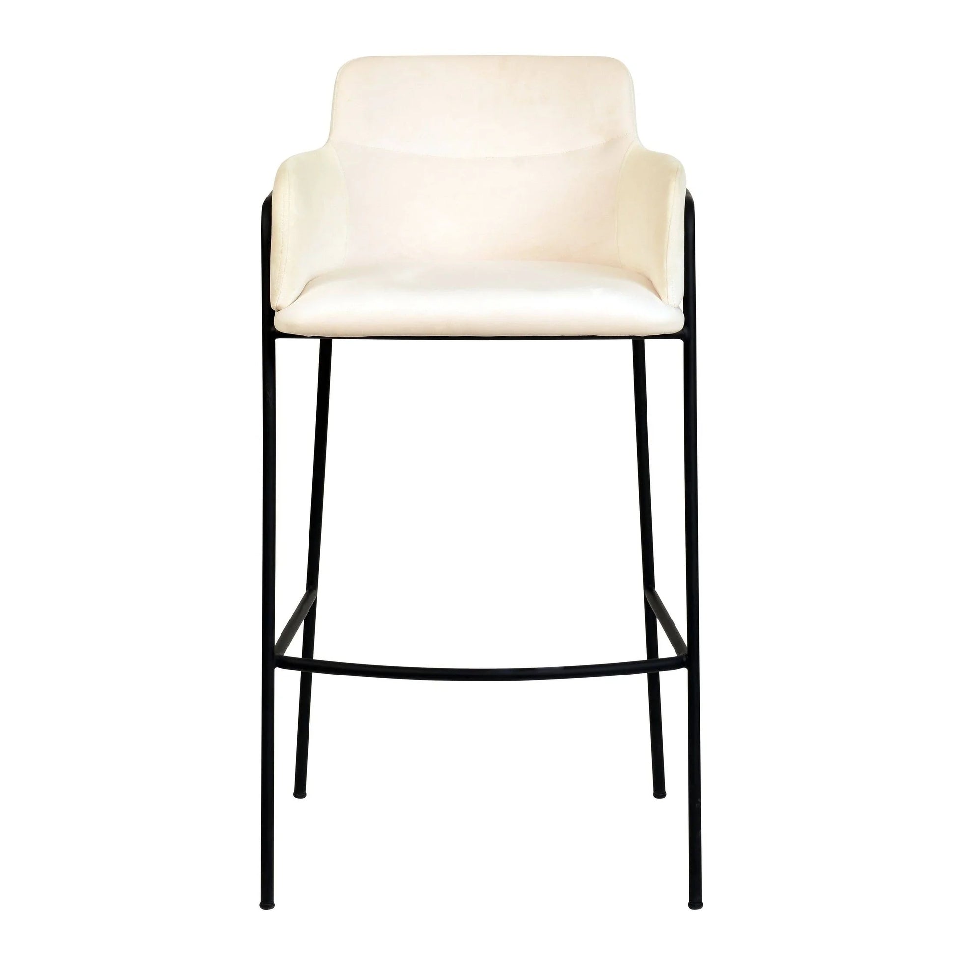 Axis 40" Bar Stool Ergonomic Pub Chair with Powder-Coated Stainless Steel Base and Footrest - Elax Furniture