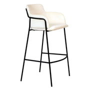 Axis 40" Bar Stool Ergonomic Pub Chair with Powder-Coated Stainless Steel Base and Footrest - Elax Furniture
