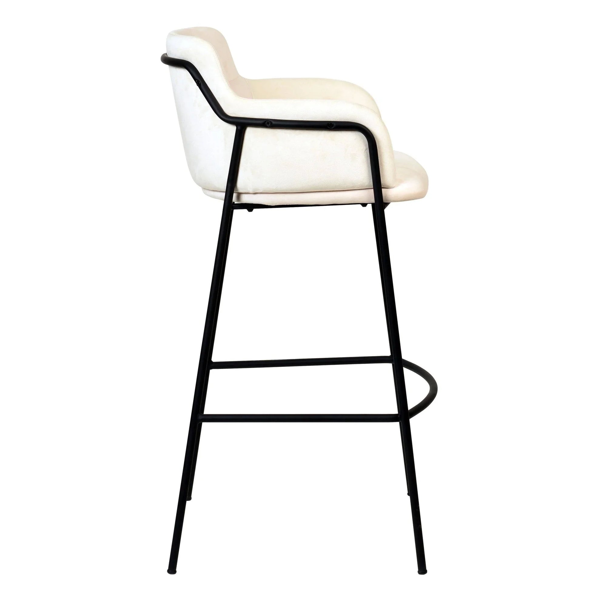 Axis 40" Bar Stool Ergonomic Pub Chair with Powder-Coated Stainless Steel Base and Footrest - Elax Furniture