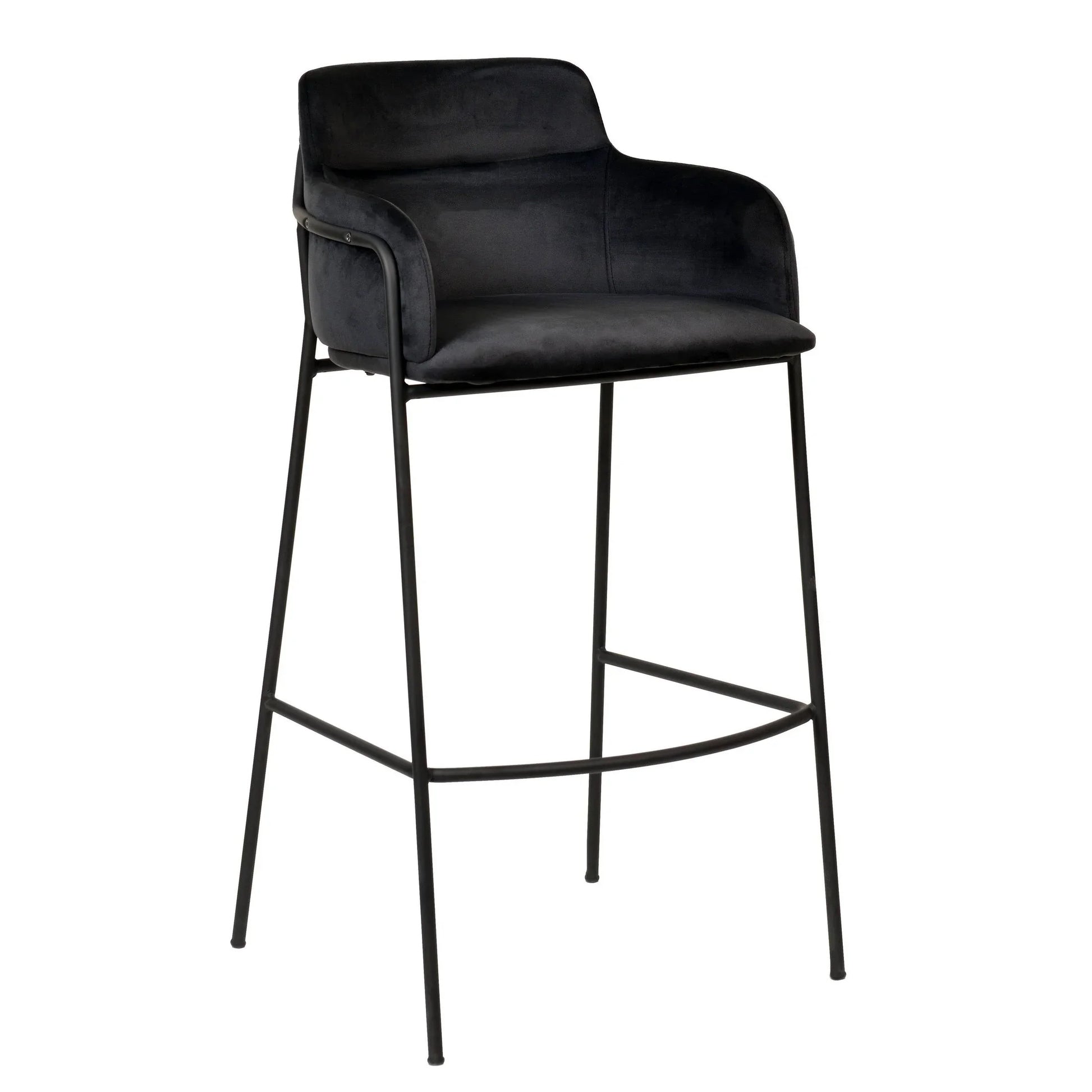 Axis 40" Bar Stool Ergonomic Pub Chair with Powder-Coated Stainless Steel Base and Footrest - Elax Furniture
