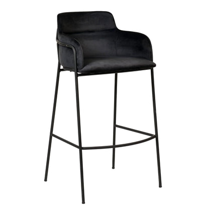 Axis 40" Bar Stool Ergonomic Pub Chair with Powder-Coated Stainless Steel Base and Footrest - Elax Furniture