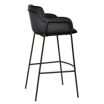 Axis 40" Bar Stool Ergonomic Pub Chair with Powder-Coated Stainless Steel Base and Footrest - Elax Furniture